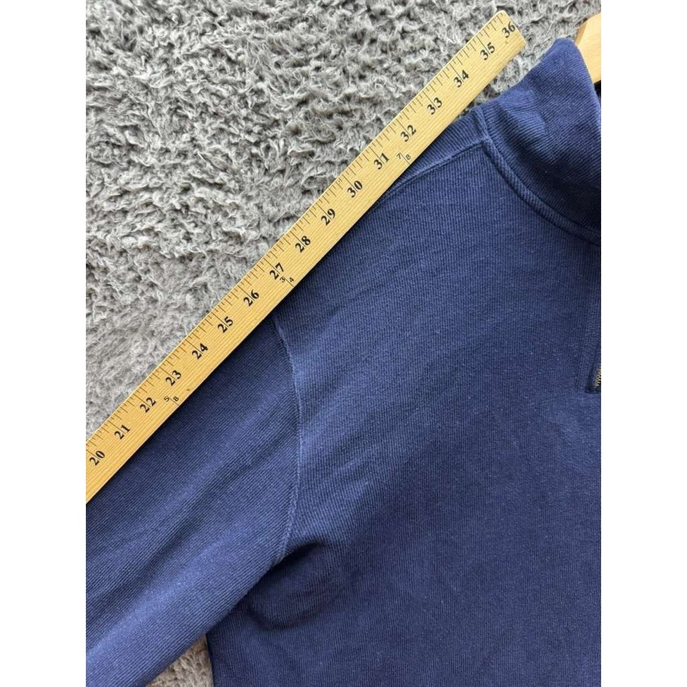 Polo Ralph Lauren Estate-Rib Quarter Zip Pullover Sweater Navy Blue Mens Size XL - Picture 9 of 10
